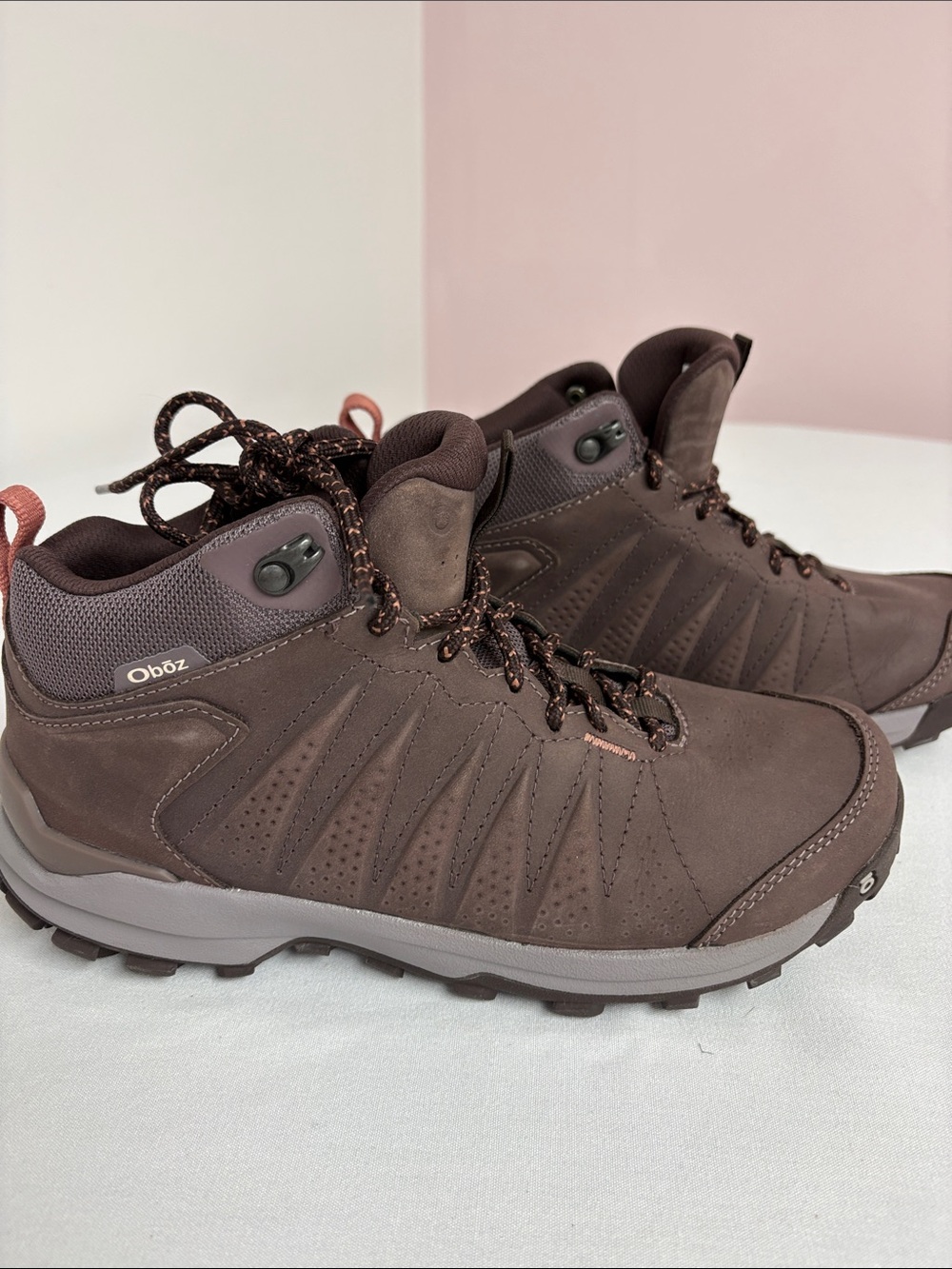 Oboz Women’s 9 Wide B-DRY Waterproof Brown Hiking Boots Trail Shoes